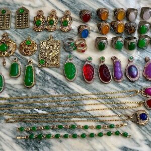 Vintage Asian Costume Jewelry Lot